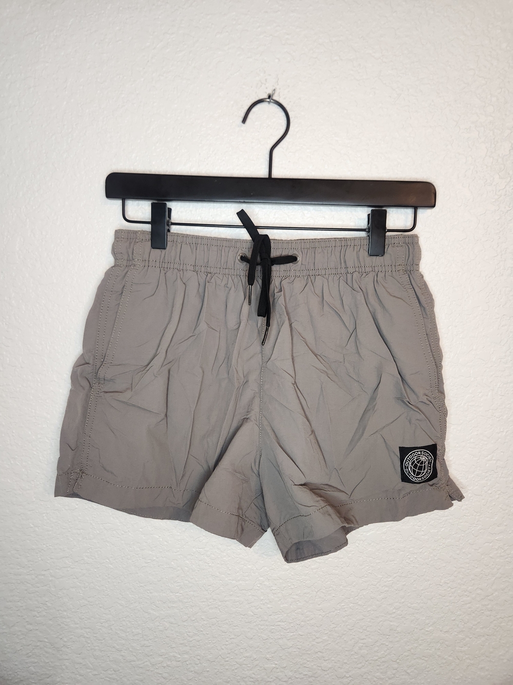 H&M Men's gray Brown Swim Shorts with Drawstring S